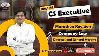 Company Law Marathon Revision Day 1 Sec 96 to 122 amp 149 to 172 CS VIJAY MAKHIJA [upl. by Lesley]