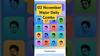 Major Daily Combo Card  02 November Major Daily Puzzle salve majorairdrop major majordailycombo [upl. by Mommy662]