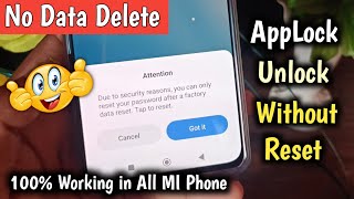 App Lock Kaise Tode 2022 New Video  How to UnlockAppLock Without Factory Reset  No Data Delete [upl. by Nikki427]