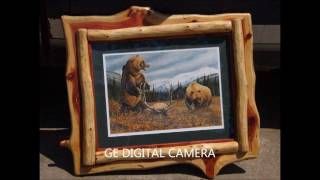 Rustic Log Furniture amp Western Barnwood Picture Frames [upl. by Ateekram]