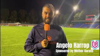 FC Halifax Town post match interview with Angelo Harrop [upl. by Ynnek]