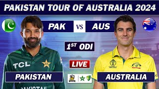 PAKISTAN vs AUSTRALIA 1st ODI Match LIVE COMMENTARY  PAK vs AUS ODI MATCH LIVE [upl. by Bocaj]