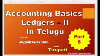 Accounting Basics Part 6 Ledgers II [upl. by Imaj355]