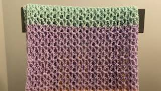 HOW TO CROCHET A BABY BLANKET  vstitch crochet baby blanket  light amp airy blanket pattern [upl. by Uhej290]