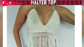 Crochet Halter Top Tutorial [upl. by Gnahc]