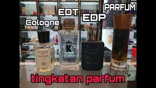 perbedaan tingakatan pada parfum cologne edt edp Dan Parfum  Extrait [upl. by Akisey]