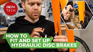 How To Fit amp Set Up Shimano Road Bike Hydraulic Disc Brakes  GCN Techs Full Setup amp Installation [upl. by Enella]