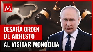 En medio de tensiones diplomáticas Putin desafía orden de arresto al visitar Mongolia [upl. by Ynalem744]