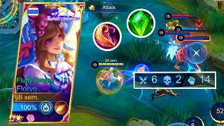 FLORYN FULL MAGE BUILD🎀🔮  FLUFFY DREAM  FLORYN GAMEPLAY  MLBB [upl. by Fabi938]