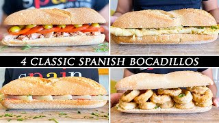 Famous Sandwiches from Spain  Making 4 Classic Spanish Bocadillos [upl. by Pass]