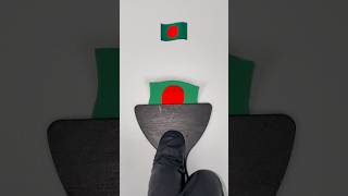 What color do mixed Bangladesh flag make colormixing mixingcolors flagmixing [upl. by Armand]