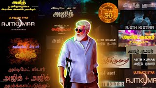 Ajith 62 movies title Card collection ajith thala Ajith all movie intro video tamil [upl. by Blisse]