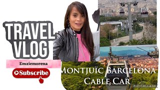 Very scenic place in Barcelona Telefèric de Montjuïc Barcelona Cable car travelvlog [upl. by Atiuqiram]