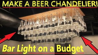 How to build a bar light on a budget Beer Chandelier [upl. by Sakovich]