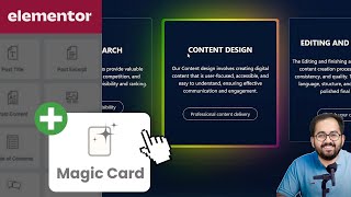 Elementor  Magic Card Hover Effect [upl. by Atirahs]