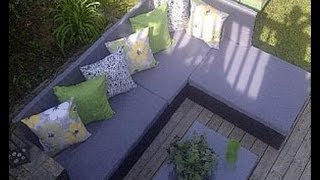 How to build a pallet sofa for the garden [upl. by Yeca]