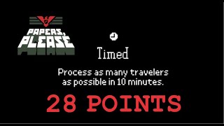 Papers Please PC Endless  Timed Course 1 28 points [upl. by Zachary]