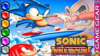 Sonic the Hedgehog Triple Trouble Game Gear  All Chaos Emeralds Good Ending in 5701 [upl. by Neeneg]