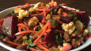 How to Make Beet and Carrot Salad  Salad Recipes  Ems Kitchen [upl. by Nylsej]