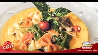 Ricetta Farfalle tricolore alle verdure dello Chef Carra  Divella [upl. by Ahsinor457]