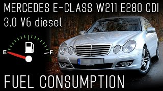 Mercedes W211 EClass E280 CDI fuel consumption  zużycie paliwa [upl. by Naval]