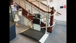 Garaventa Artira Inclined Platform Lift Wheelchair Lift on a curved Staircase [upl. by Zeta]