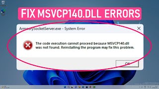 Cara Mudah Mengatasi Error VCRUNTIME1401dll was not found  How to Fix [upl. by Almeida379]