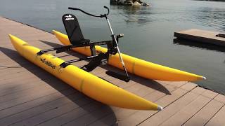 Easy to assemble and carry  Bikeboat Rec  Chiliboats Waterbike [upl. by Bonner]