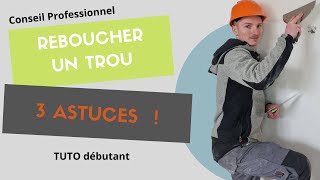 REBOUCHER UN TROU DANS UN MUR [upl. by Phyllys]