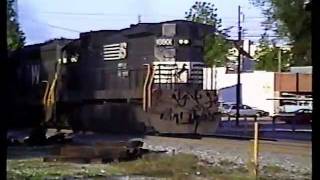 NS train 119 at Spartanburg SC 1990 [upl. by Mehalek]