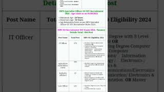 IBPS CRP SPL XIV Specialist Officer SO Recruitment 2024 [upl. by Trixie799]