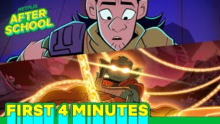 First 4 Minutes Movie Clip  Rise of the Teenage Mutant Ninja Turtles  Netflix After School [upl. by Hackney]