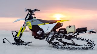 How To Build A Snowbike From Start To Finish Husqvarna FX450 With Timbersled Riot S [upl. by Jacintha]