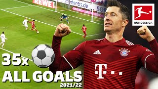 Robert Lewandowski  All 35 Bundesliga Goals in 202122 [upl. by Leunamnauj912]