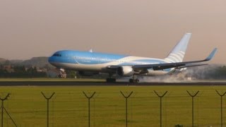 Jetairfly TUI Airlines Belgium B767300ER Landing at Brussels Airport [upl. by Kilar]