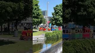 The sightseeing train is so cute😊❤️🥰 train sightseeings canada quebec oldportmontreal [upl. by Leiria]