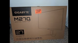 Unboxing The Gigabyte M27Q 27quot 170Hz 1440P KVM Gaming Monitor [upl. by Karlotte626]