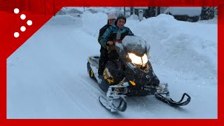 Macugnaga in motoslitta sulle strade innevate [upl. by Nemzaj]