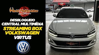 DESBLOQUEIO CENTRAL MULTIMÍDIA STREAMING BOX VOLKSWAGEN VIRTUS  WORLD MULTIMÍDIAS [upl. by Ellenrahc]