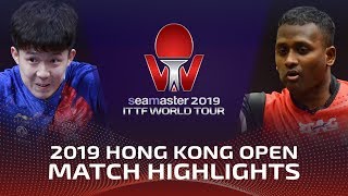 Wang Chuqin vs Anthony Amalraj  2019 ITTF Hong Kong Open Highlights Pre [upl. by Lantz]