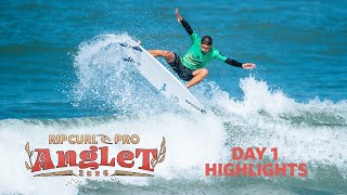 Highlights Rip Curl Pro Anglet Day 1 [upl. by Enelrak]