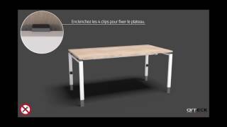 Bureau démontable sans outils Gamme ZEN amp FORTECK [upl. by Aneladgam]