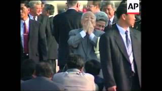 WRAP Arrival of Cambodias new King Norodom Sihamoni [upl. by Ehudd]