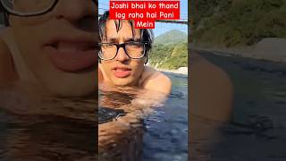 Joshi bhai thand lag raha hai kya souravjoshivlogs vlog thandi water river vlogger youtube [upl. by Matthia]