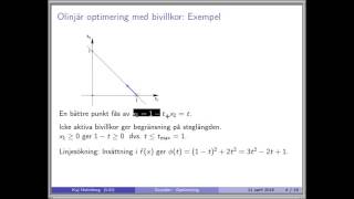 Optimera med Kaj Zoutendijks metod [upl. by Eiloj]