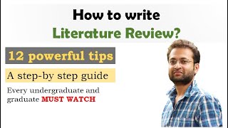 How to easily write a perfect literature review step by step guide 12 powerful tips [upl. by Kristi713]