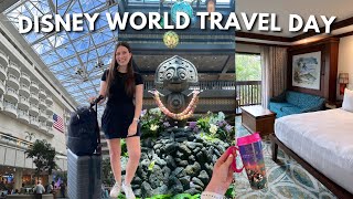 DISNEY WORLD TRAVEL DAY VLOG 🏰✨ travel to Orlando Polynesian Resort checkin room tour amp more [upl. by Tonia]