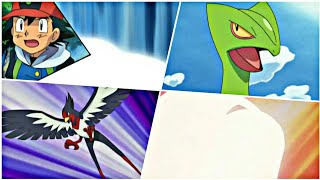 Ash all Johto and Hoenn Pokemon Evolution Ash Grovyle evolves into Sceptile [upl. by Packton]