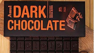 Trying Amul Dark Chocolate Review in Hindi  The View Review [upl. by Enyawd412]