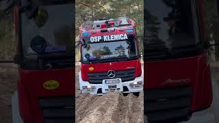 Szkolenie strażpożarna straz strażwterenie psp osp truck car 4x4 offroad mercedes fire [upl. by Oleic]